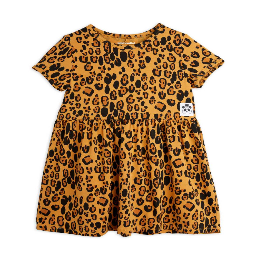 Basic Leopard SS Dress Tencel Beige