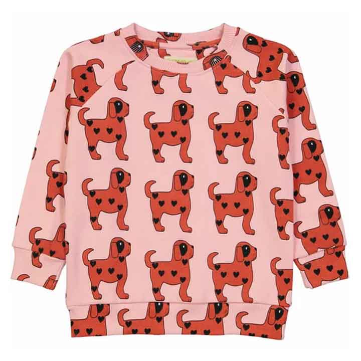 Sweatshirt Red Pink Dogs