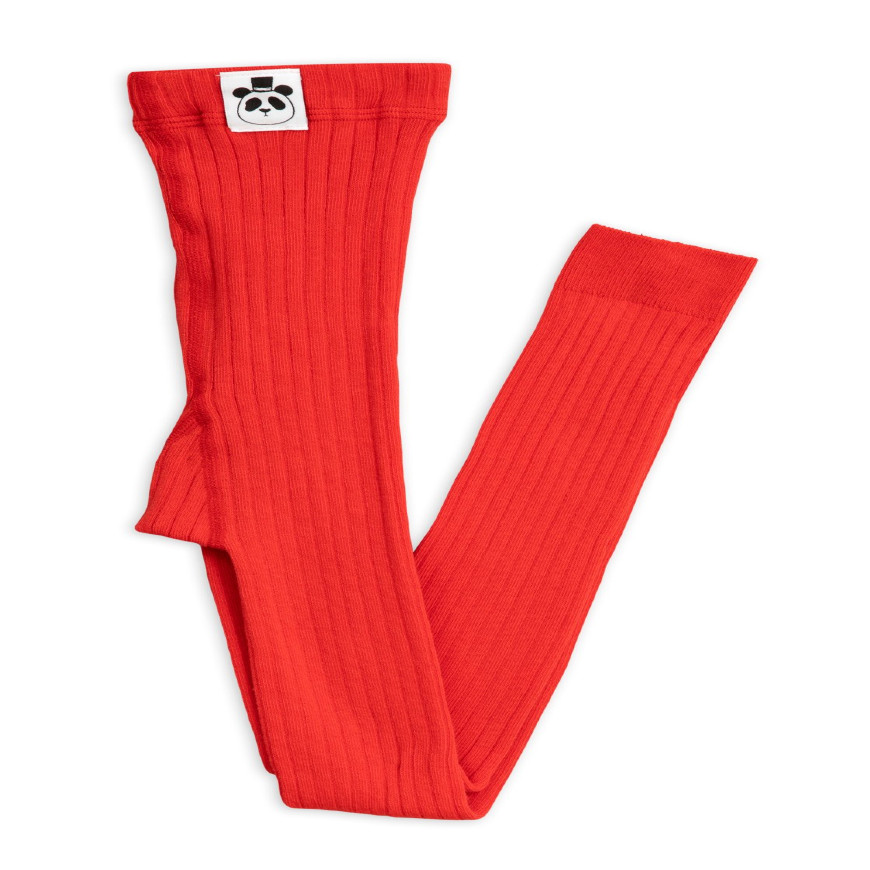 Ribbed Leggings Red