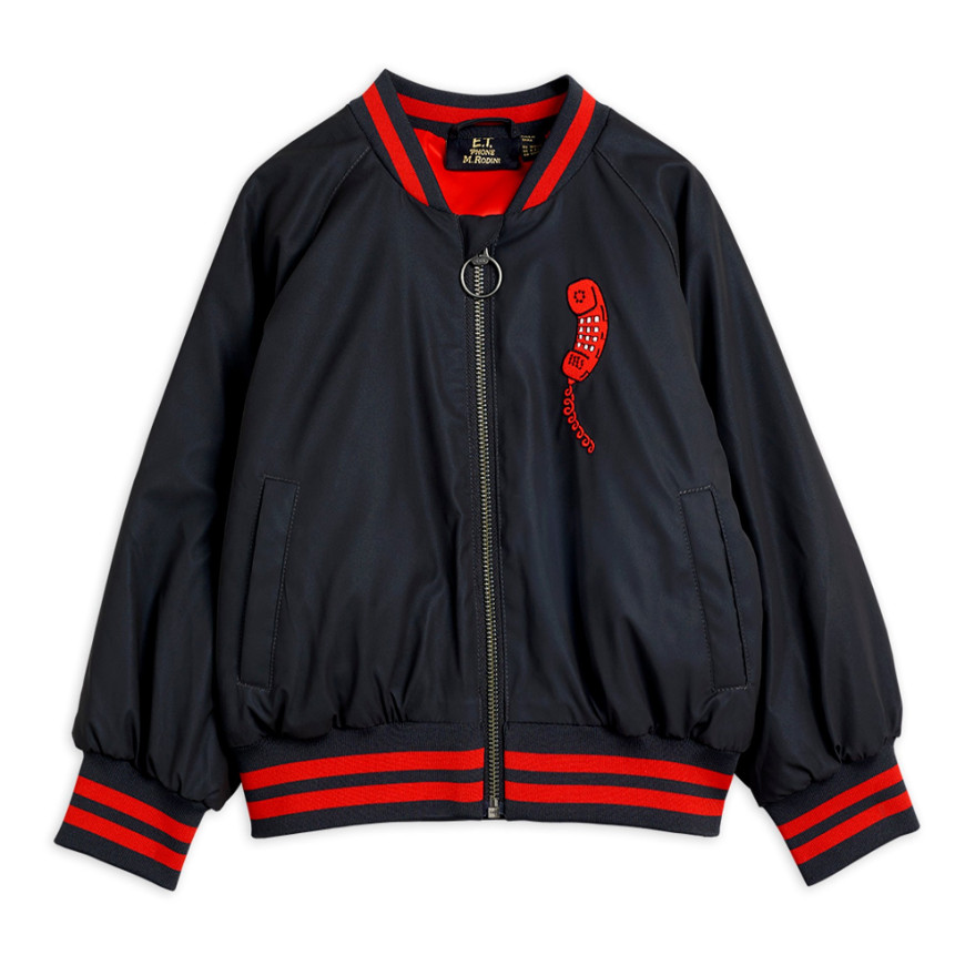 Reflective Baseball Jacket Black