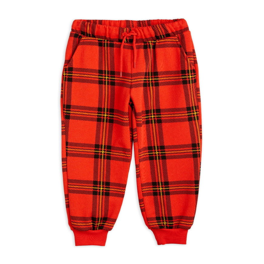 Check Sweatpants Red