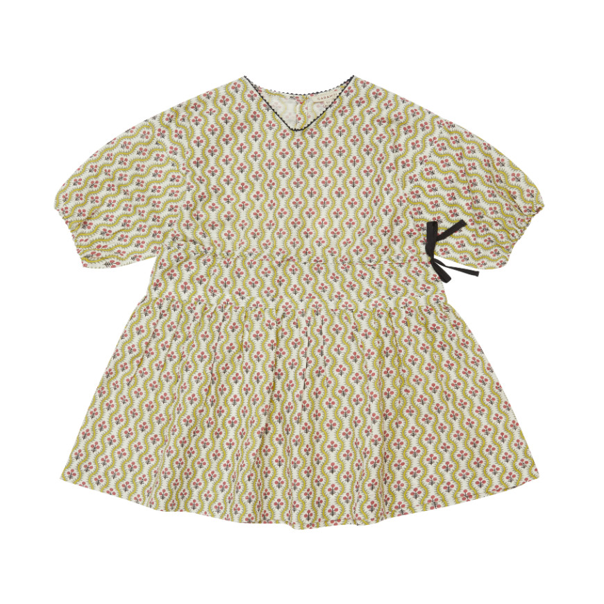 Agathis Dress Trellis Flower Print