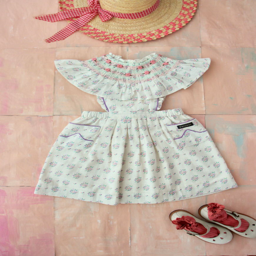 Reina Dress Small Pastels Flowers Print