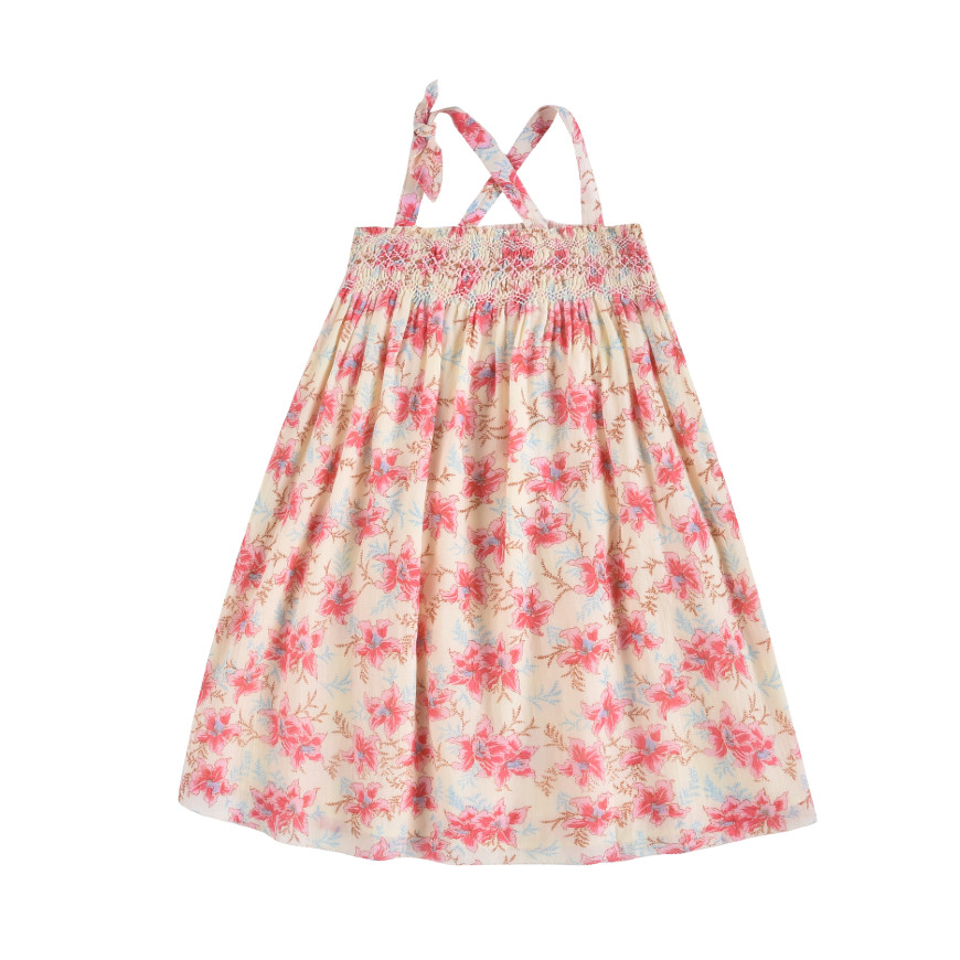 Marceline Dress Raspberry Flowers