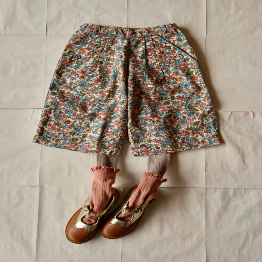 Large Pants Small Blue Flowers