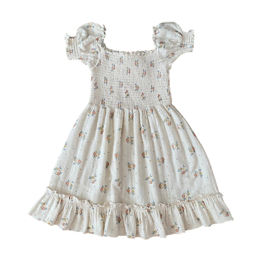 Tilda Smocked Dress Summer Blossom