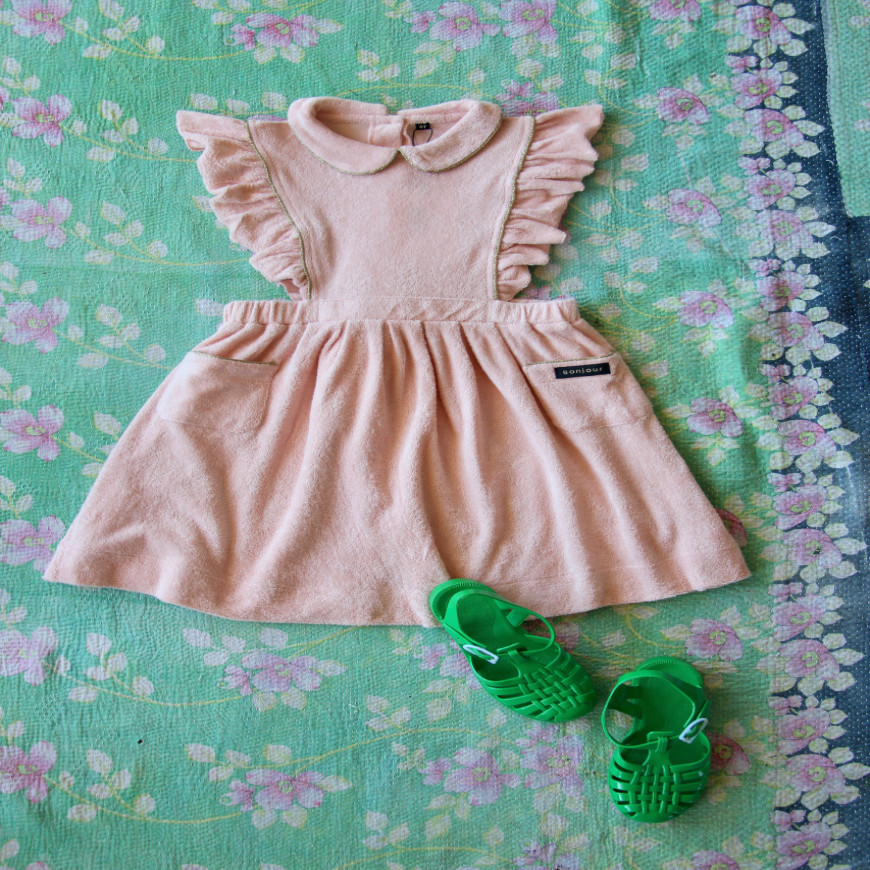Apron Dress Pink Terry