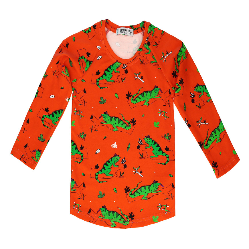 Long Sleeve Tshirt lgnacio the lguana Red