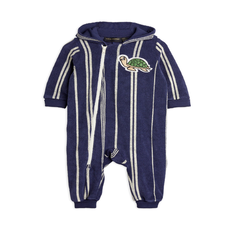 Turtle Terry Onesie Navy