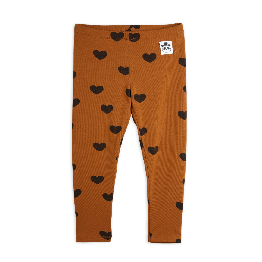 Basic Hearts Leggings Brown