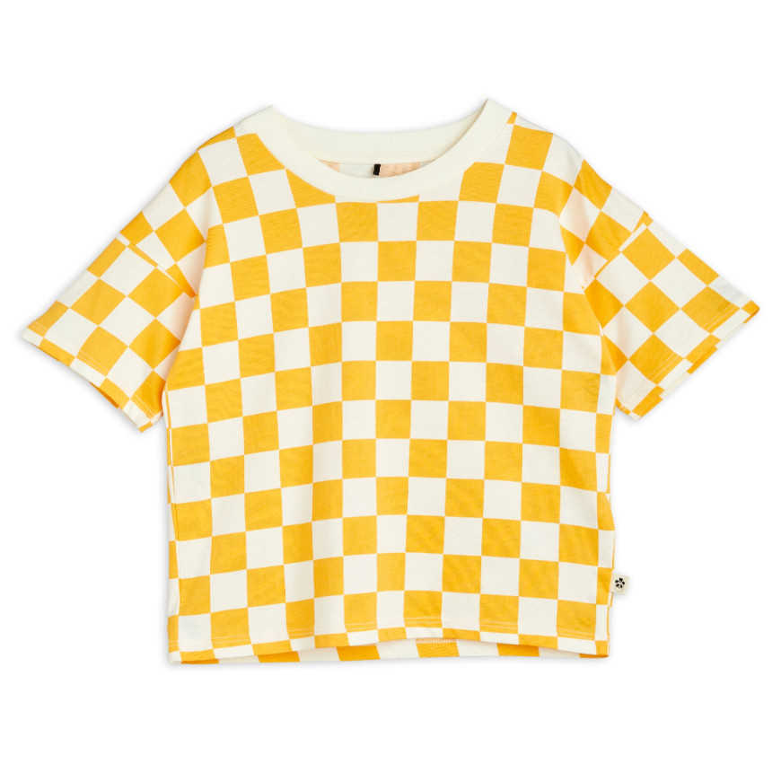 Gingham Check Aop SS Tee Orange