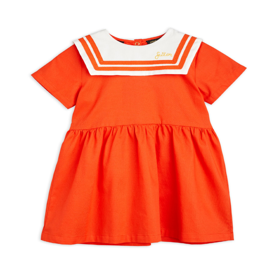Sailor Woven Dress Red