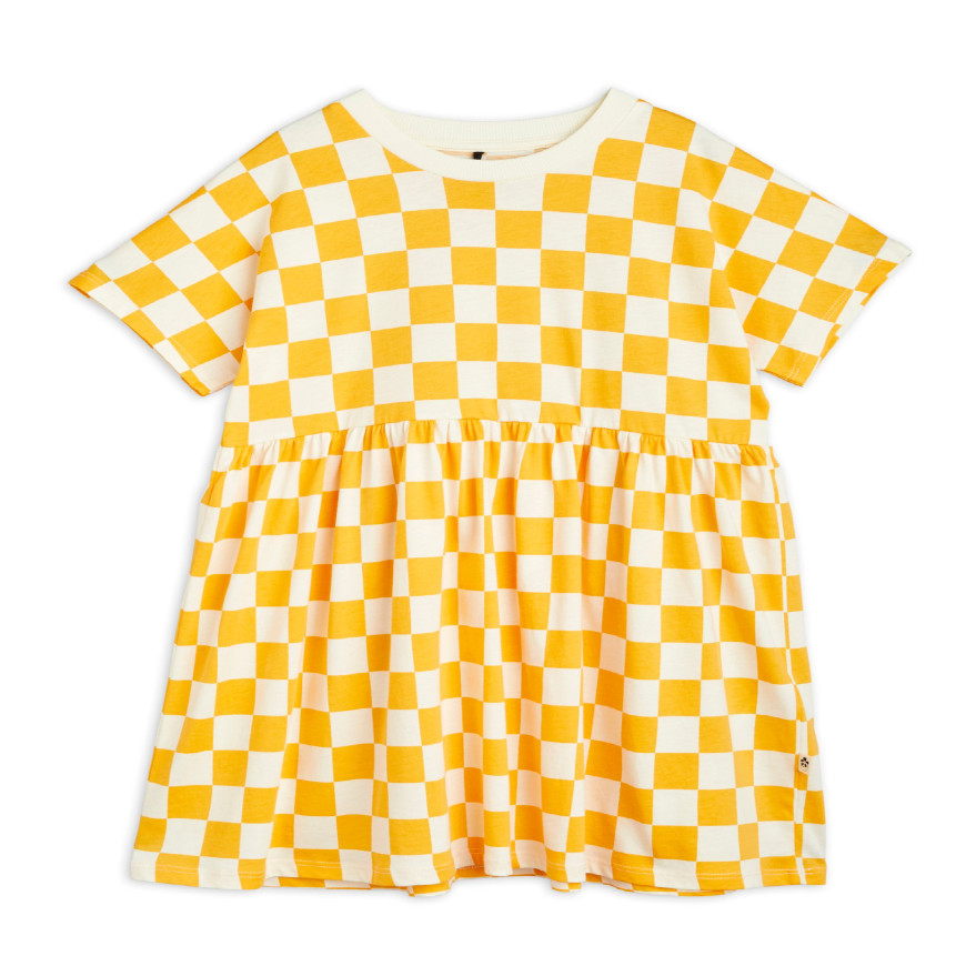 Chess Check Aop SS Dress Orange