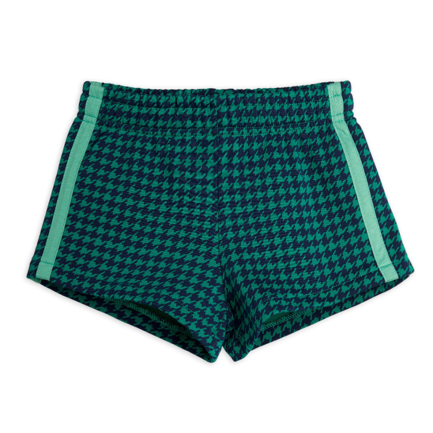 Houndstooth Shorts Dark Green