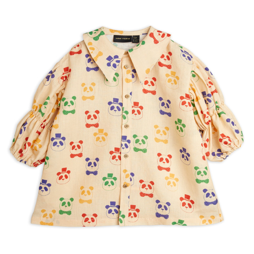 Panda Woven Dress Beige