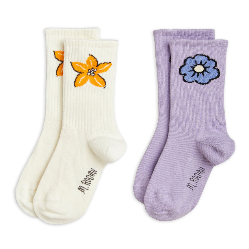 Flower Socks 2 Pack Purple