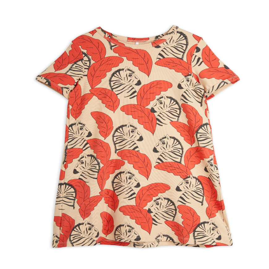 Zebra Aop SS Dress Red