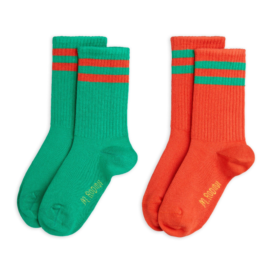 Stripe Socks 2 Pack Green