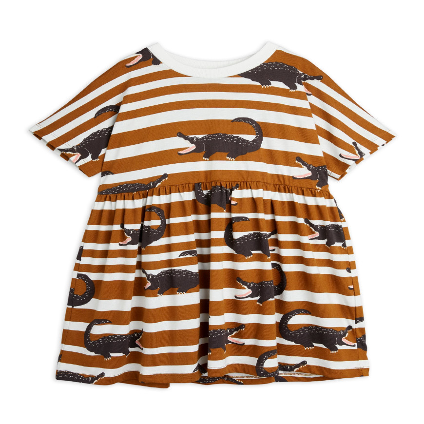 Crocodiles Aop SS Dress Brown