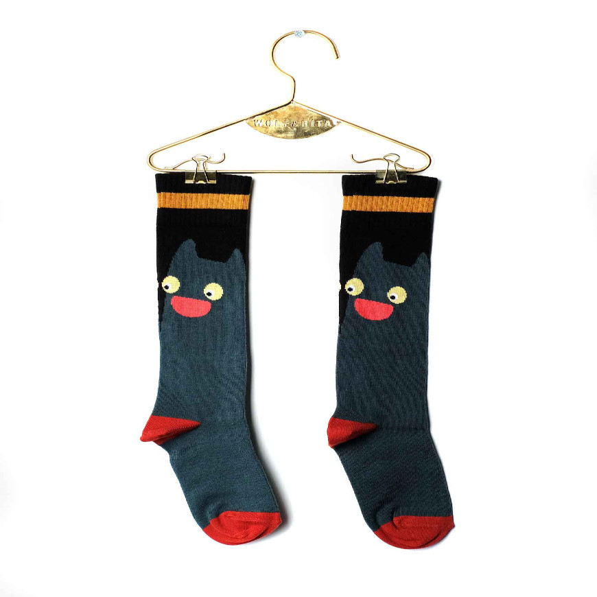 Long Socks Cat - Green