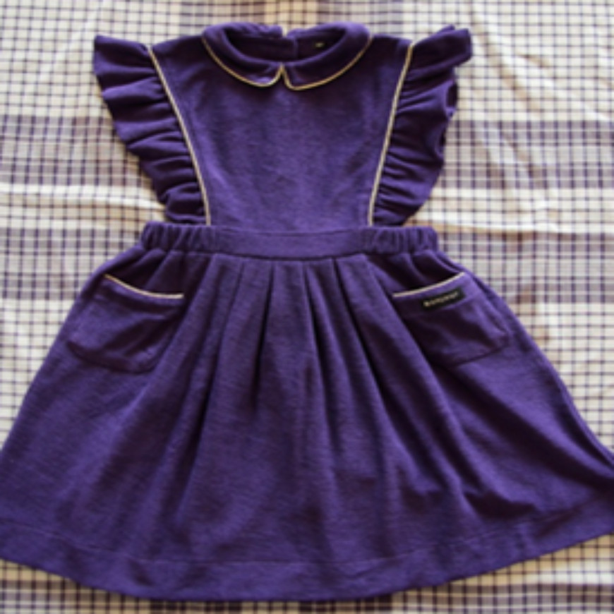 Apron Dress Purple Terry