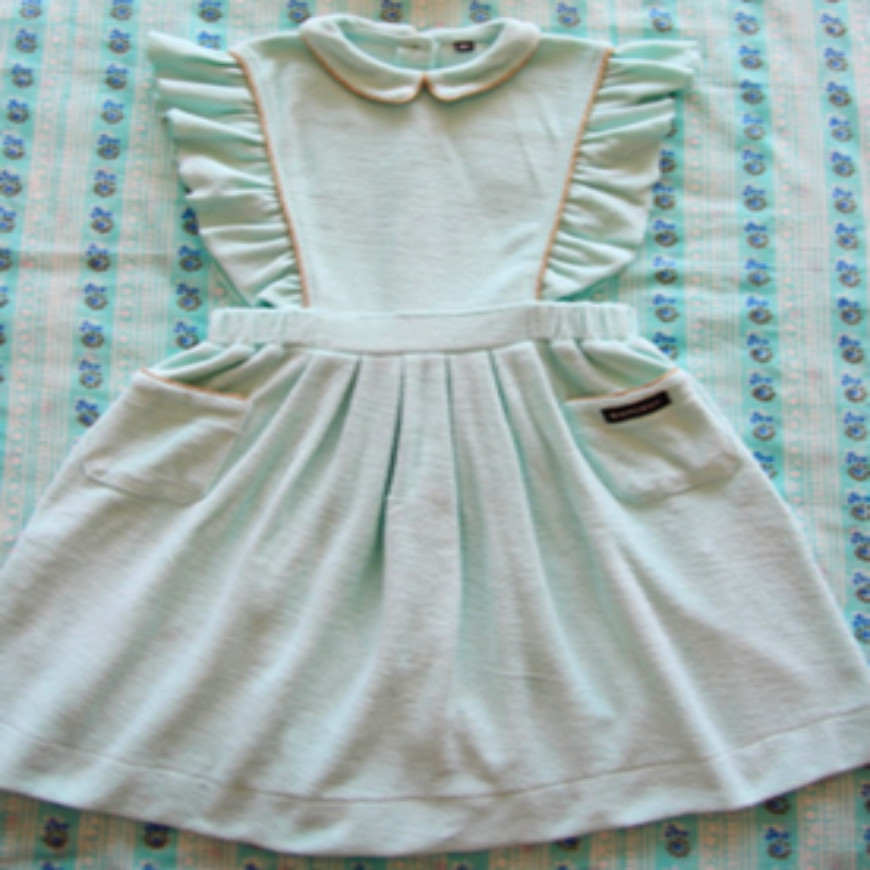 Apron Dress Aqua Terry