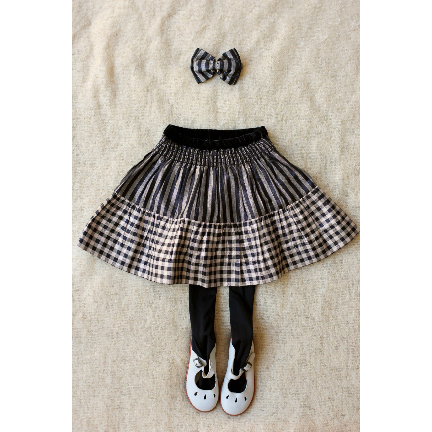Skirt with Hair Clip Stripes Lurex Body