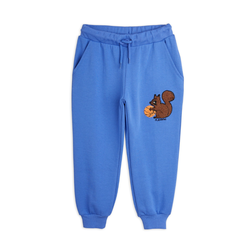 Squirrel Chenille Emb Sweatpants Blue