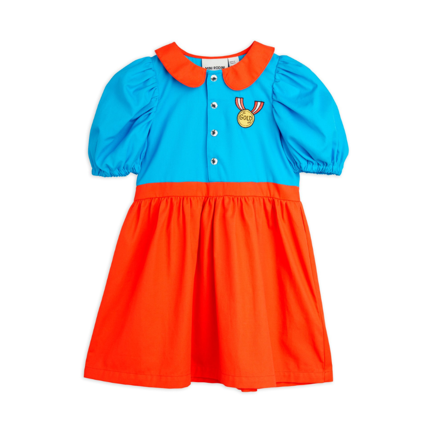 Medal Emb Woven SS Dress Multi