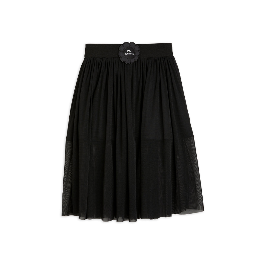 Bat Flower Tulle Skirt Black