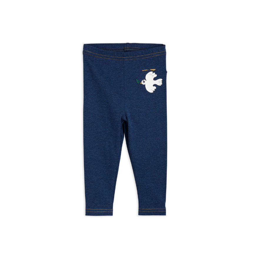 Peace Dove Baby Leggings with Back Pockets Blue