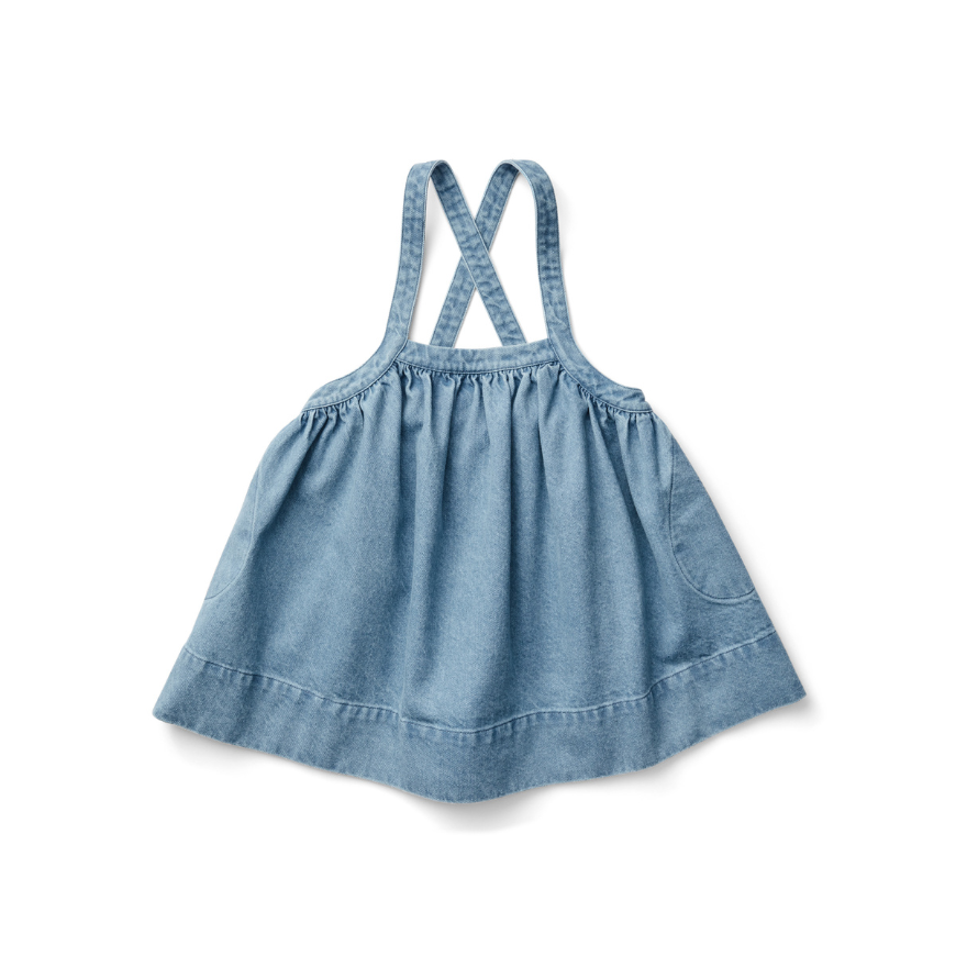 Eloise Pinafore Light Denim