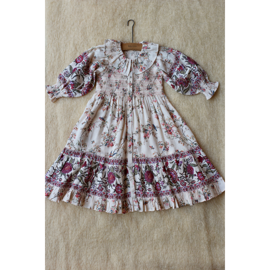 Long Dress of Birds & Flowers