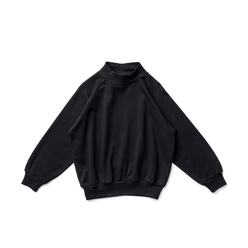 Raglan Mock Tee Black