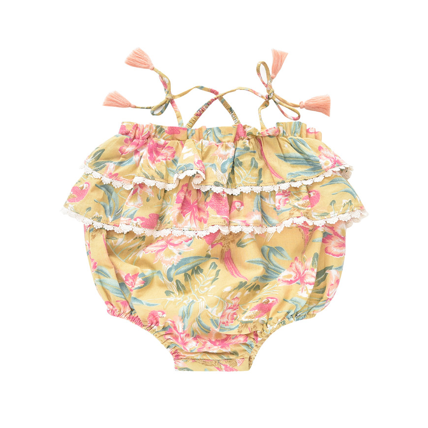 Kumal Rompers Soft Honey Parrots