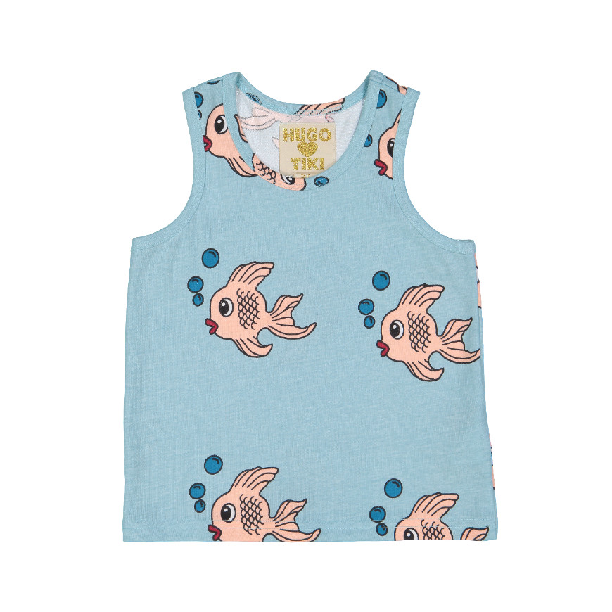 Blue Fish Tank Top