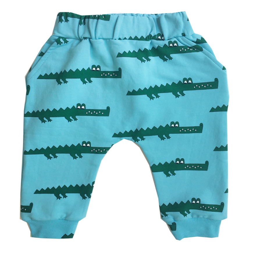 Drop Crotch Sweatpants Blue Crocodile