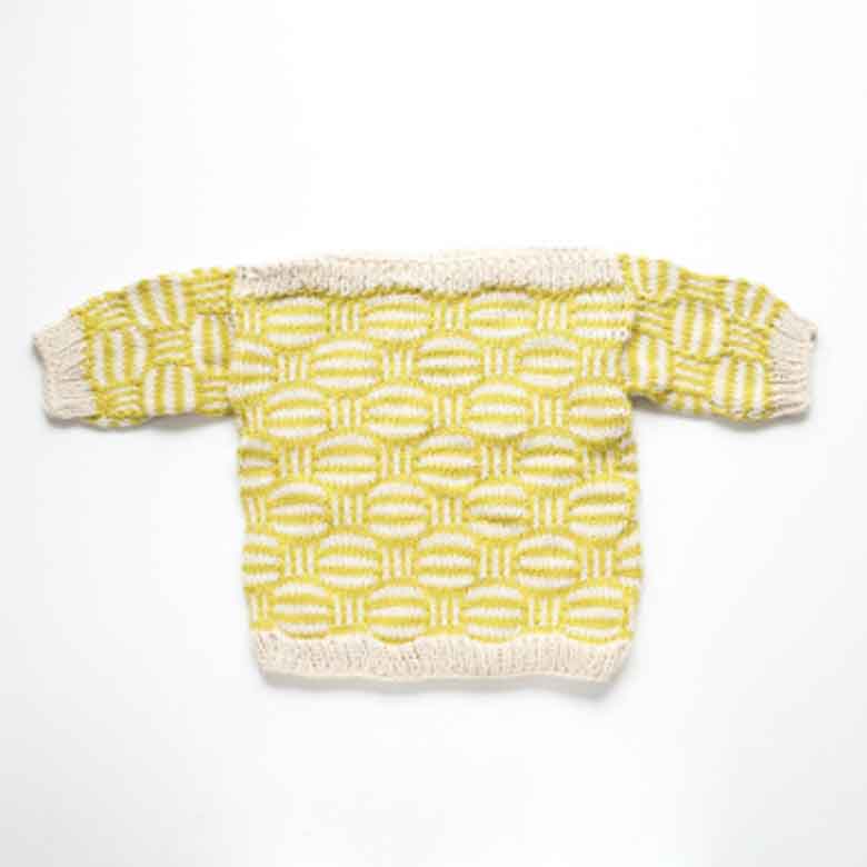 Kalinka Kids Mosaic sweater - Citron