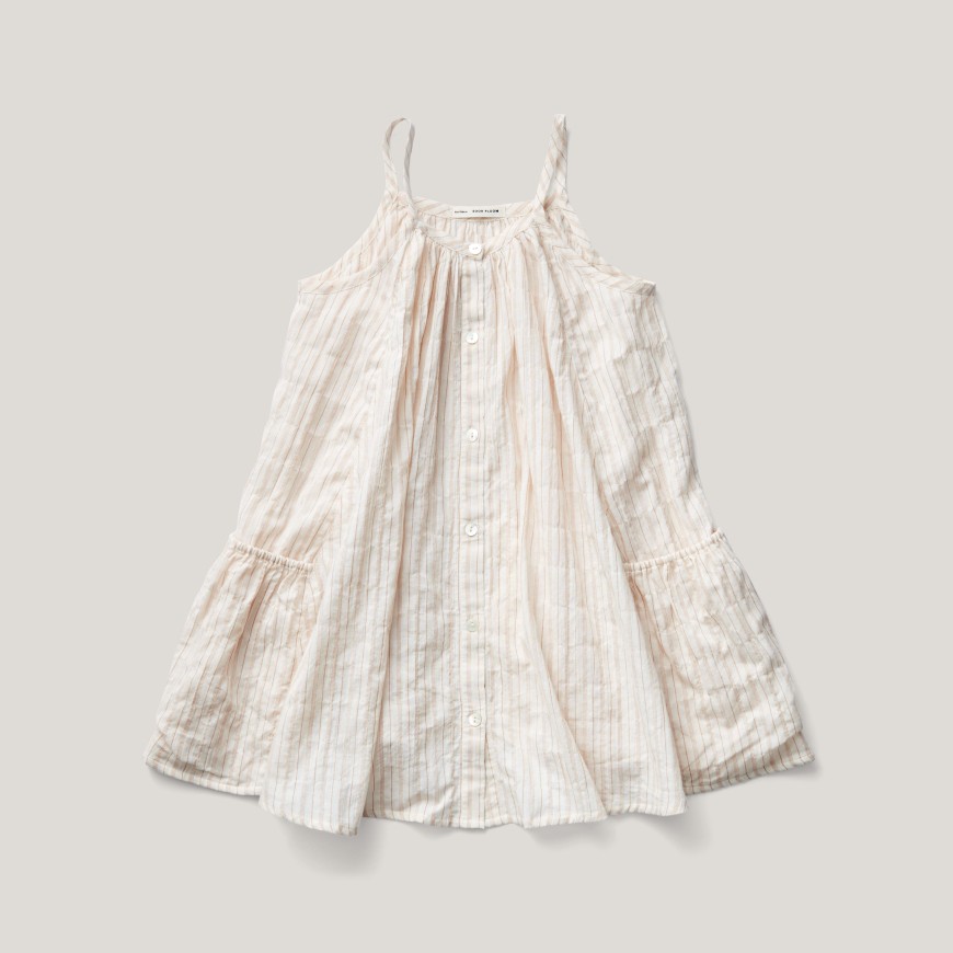 Prim Dress Chalk Stripe