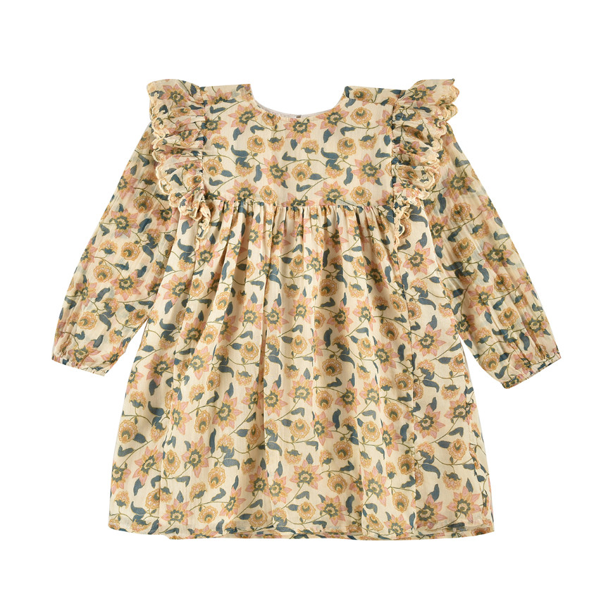 Bisiali Dress Cream Flowers