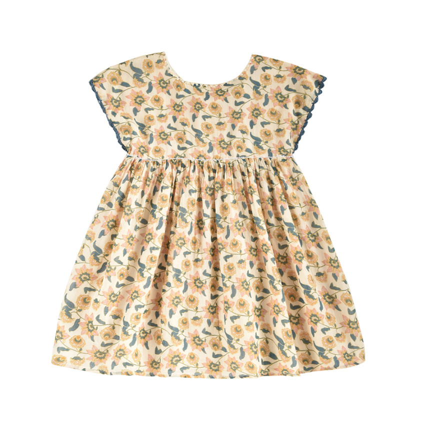 Tapalpa Dress Cream Flowers