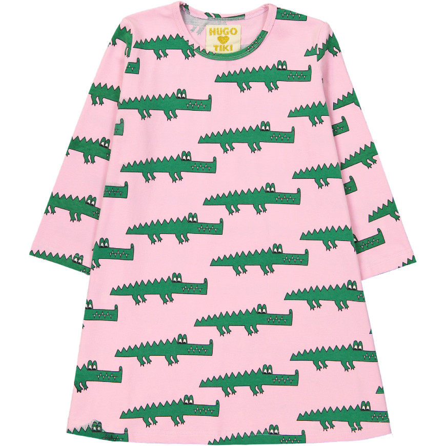 Pink Crocodile Swing Dress