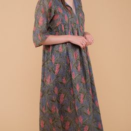 Gali Dress Lagoon Leaves